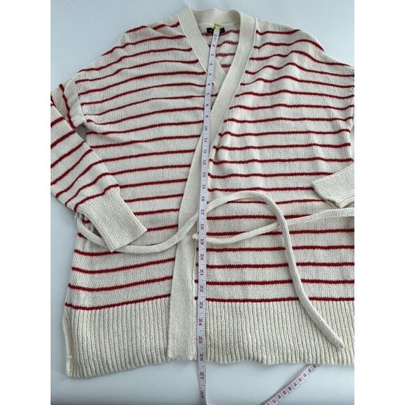 Who What Wear Belted Rest Stripe Cardigan Size XSmall - Picture 6 of 7